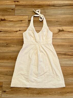 Lilly Pulitzer Halter Joan Sun Dress SZ 10 Resort White Sweet Daisy Eyelet